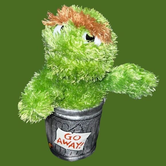 2010 Gund Sesame Street Oscar The Grouch Soft Toy Stuffed Plush Toy - Picture 1 of 3